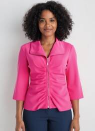 Veste casual coupe cintrée rose JOSEPH RIBKOFF femme