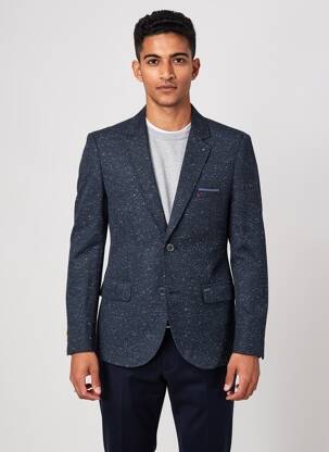 Blazer coupe cintrée bleu NO EXCESS homme