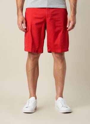 Bermuda stretch taille normale rouge TERRITOIRE D'HOMME homme