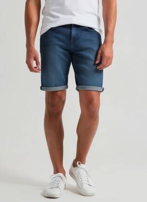 Bermuda tissage denim taille normale bleu J&JOY homme