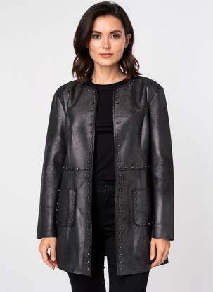 Veste casual epaulette noir JOSEPH RIBKOFF femme