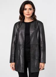 Veste casual epaulette noir JOSEPH RIBKOFF femme