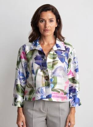 Veste chic col v blanc JOSEPH RIBKOFF femme