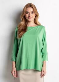 T-shirt manches 3/4 manches 3/4 vert MARIA BELLENTANI femme