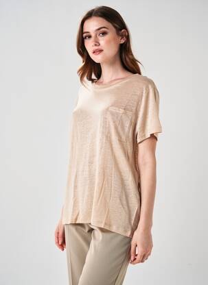 T-shirt coupe droite manches courtes rose JARDIN PRIVÉ femme