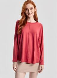 T-shirt manches longues manches longues rouge GUITARE femme