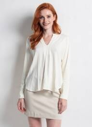 T-shirt manches longues manches longues beige GUITARE femme