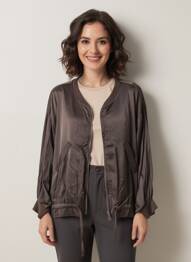 Veste casual poches marron MADE IN ITALY femme