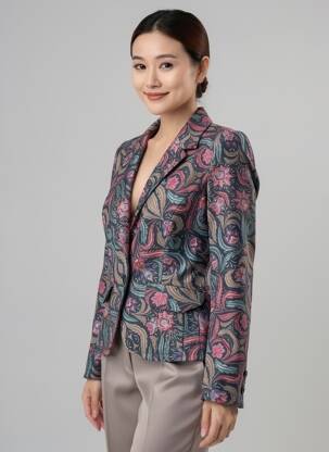 Blazer coupe cintrée bleu PAKO LITTO femme