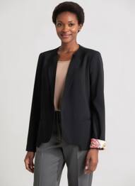 Veste casual col rond noir PAKO LITTO femme