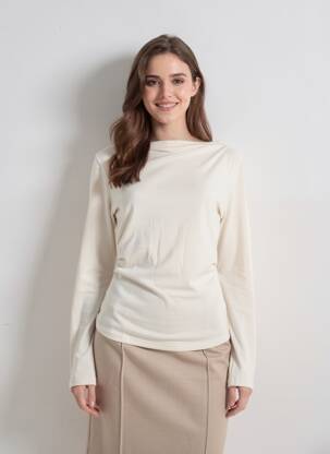 T-shirt manches longues manches longues blanc GRACE & MILA femme