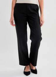 Pantalon droit taille élastique noir GRACE & MILA femme