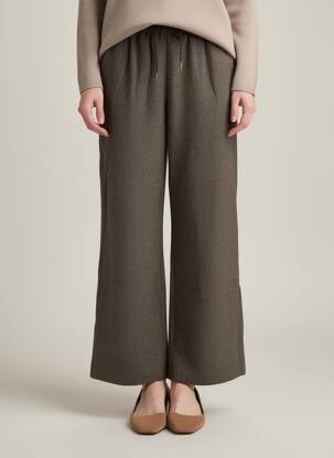 Pantalon droit taille élastique gris SEE U SOON femme