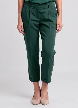 Pantalon 7/8 fermeture zippée sous rabat boutonné vert PAKO LITTO femme