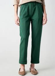 Pantalon droit taille élastique vert fonce PAKO LITTO femme