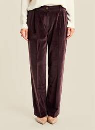 Pantalon droit taille élastique marron fonce PAKO LITTO femme