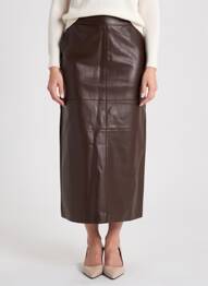 Jupe longue imprimé fantaisie marron GRACE & MILA femme