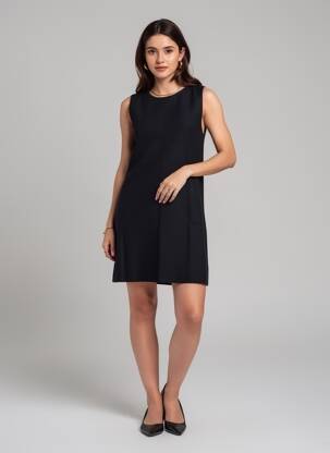 Robe courte sans manche sans manche noir GRACE & MILA femme