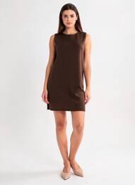 Robe courte sans manche sans manche marron GRACE & MILA femme