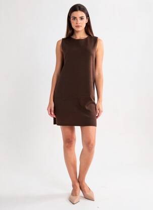 Robe courte sans manche sans manche marron GRACE & MILA femme