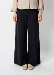 Pantalon flare taille élastique noir GRACE & MILA femme