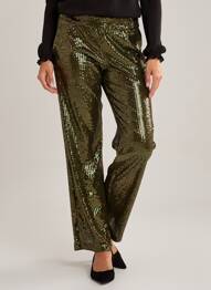 Pantalon droit stretch taille normale vert BELLEROSE femme