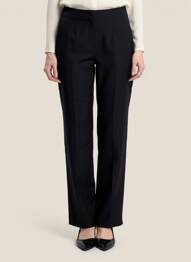 Pantalon droit stretch taille normale noir FORTE-FORTE femme