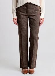 Pantalon droit taille élastique taille normale marron SIYU femme