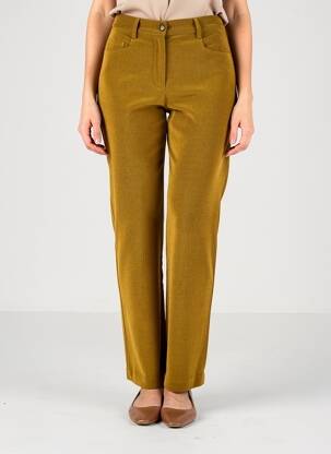 Pantalon droit stretch taille normale jaune MOMONI femme