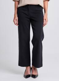 Pantalon droit stretch taille normale noir MOMONI femme