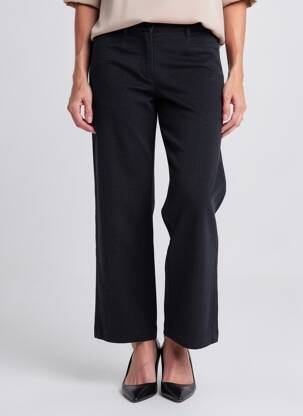 Pantalon droit stretch taille normale noir MOMONI femme
