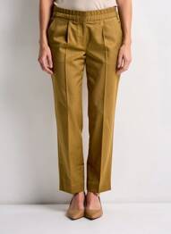 Pantalon droit stretch taille normale marron CHLOÉ STORA femme