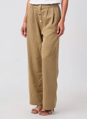 Pantalon large taille normale taille normale vert FORTE-FORTE femme
