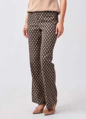Pantalon droit stretch taille normale marron MALIPARMI femme