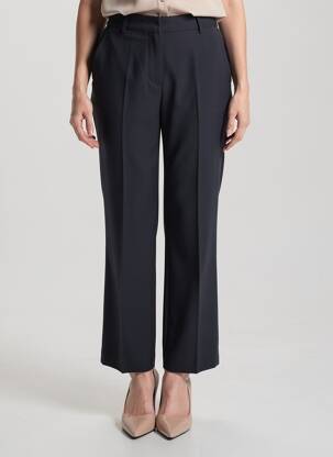 Pantalon droit tissage popeline taille normale bleu MASSCOB femme