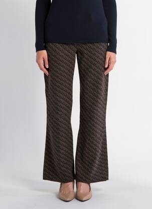 Pantalon droit stretch taille normale marron SIYU femme