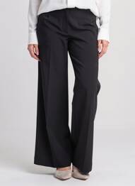 Pantalon large tissage crêpe taille normale noir MALIPARMI femme