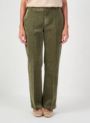 Pantalon droit stretch taille normale vert MKT STUDIO femme