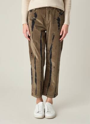 Pantalon 7/8 stretch taille normale vert MKT STUDIO femme