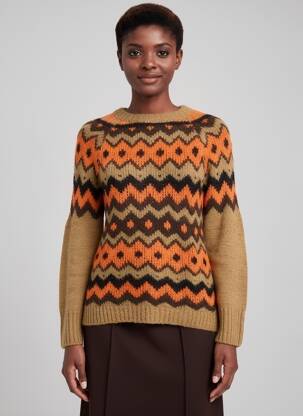 Pull coupe cintrée manches longues marron MAISON HOTEL femme