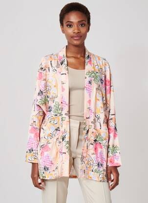 Veste casual coupe droite rose MADE IN SENS femme