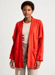 Veste casual coupe droite rouge MADE IN SENS femme