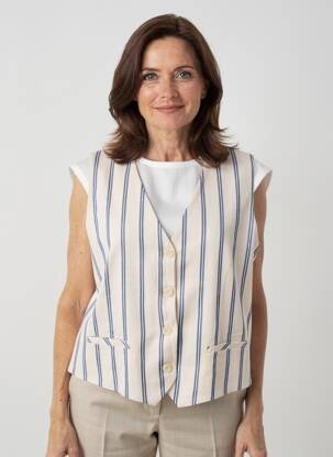 Gilet sans manche coupe cintrée blanc ANDAM femme