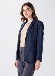 Blazer poches bleu MODETROTTER femme