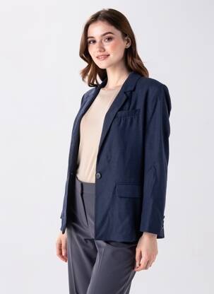 Blazer poches bleu MODETROTTER femme