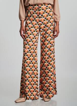 Pantalon large tissage popeline taille normale orange LOLA ESPELETA femme