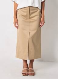 Jupe longue coupe droite beige TWINSET femme