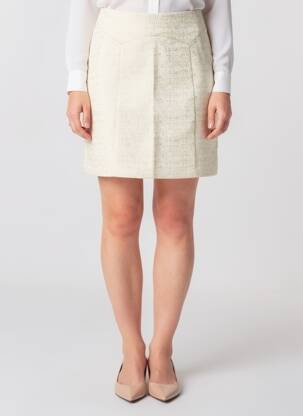 Jupe courte coupe droite beige LILI & LALA femme