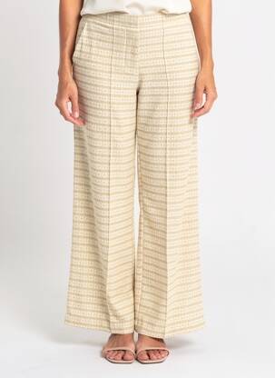 Pantalon large taille normale taille normale beige BENSIMON femme