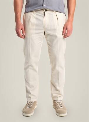 Pantalon chino tissage popeline taille normale beige NOYOCO homme